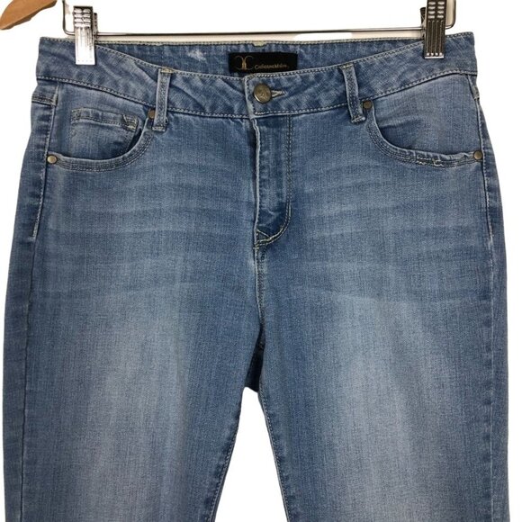 Catherine Malandrino Women's Cropped Skinny Jeans Sz 10 Medium Wash Size Stretch - Picture 4 of 7